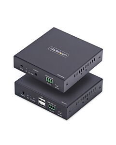 StarTech.com HDMI KVM Extender Over IP Network, 4K 60Hz, Driverless, HDMI and USB Over Ethernet/CAT6, AVoIP, Transmitter and Receiver Kit, Includes Mounting Kits