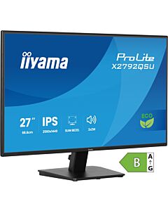 iiyama ProLite X2792QSU-B1 computer monitor 68.6 cm (27") 2560 x 1440 pixels Quad HD LED Black X2792QSU-B1