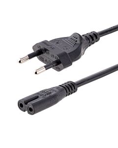StarTech.com 3m (10ft) Laptop Power Cord, EU Plug to C7, 2.5A 250V, 18AWG, Laptop Replacement Cord, Printer Power Cable, Laptop Charger Cord, Laptop Power Brick Cord, Black