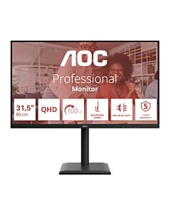 AOC E4 Q32E4U computer monitor 80 cm (31.5") 2560 x 1440 pixels Quad HD LED Black Q32E4U