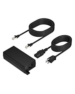 HP Poly PoE++ 65W 2.5G Adapter with 3.66m CAT6A Cable and Power Cord Black B5NH6AA#ABB