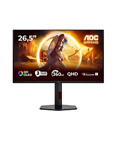 AOC G4 Q27G4SDR computer monitor 67.3 cm (26.5") 2560 x 1440 pixels Quad HD QD-OLED Black, Red Q27G4SDR
