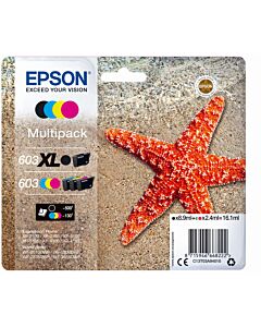 Epson 603 XL ink cartridge 1 pc(s) Original High (XL) Yield Black, Cyan, Magenta, Yellow C13T03A94020