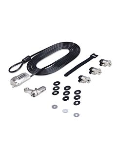 StarTech.com Laptop/Desktop & Peripheral Lock Kit, Theft-Deterring Security Lock, K-Slot, 9.8ft (3m) Steel Cable, 3x Devices, User-Resettable 4-Digit Lock - TAA 3M4-DESK-LOCKING-KIT