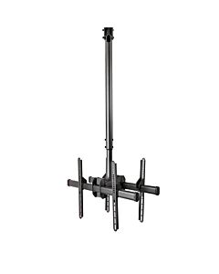 StarTech.com Dual TV Ceiling Mount - Back-to-Back Heavy Duty Hanging Dual Screen Mount with Adjustable Telescopic Pole - Tilt/Swivel/Rotate - VESA Bracket for 32”-75" Displays FPCEILBTB