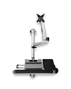 StarTech.com Wall Mount Workstation - Articulating Standing Desk w/ Ergonomic Height Adjustable Monitor Arm & Padded Keyboard Tray - 34" VESA Display - Foldable Wall Mounted Sit Stand WALLSTSI1