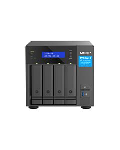 QNAP TVS-H474 NAS Tower Intel® Pentium® G7400 8 GB DDR4 0 TB QuTS hero Black TVS-H474-PT-8G