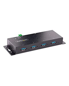 StarTech.com 4-Port Industrial USB 3.0 5Gbps Hub, Rugged USB Hub with ESD Protection, DIN/Wall/Desk Mountable USB-A Hub, USB Expander w/Locking Ports, Heavy Duty - TAA