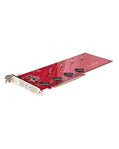 StarTech.com Quad M.2 PCIe Adapter Card, PCIe x16 to Quad NVMe or AHCI M.2 SSDs, PCI Express 4.0, 7.8GBps/Drive, Bifurcation Required, Windows/Linux Compatible QUAD-M2-PCIE-CARD-B