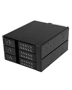 StarTech.com 3 Bay Aluminum Trayless Hot Swap Mobile Rack Backplane for 3.5in SAS II/SATA III - 6 Gbps HDD HSB3SATSASBA