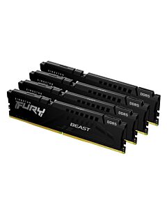 Kingston Technology FURY Beast 128GB 5600MT/s DDR5 CL40 DIMM (Kit of 4) Black XMP KF556C40BBK4128