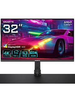 GIGABYTE M32U 31.5" 4K UHD Arm Edition Gaming Monitor - 3840 x 2160, 144Hz, 1ms, 350 cd/m², FreeSync Premium Pro, Display HDR400, HDMI 2.1, Displayport 1.4 M32U AE EK