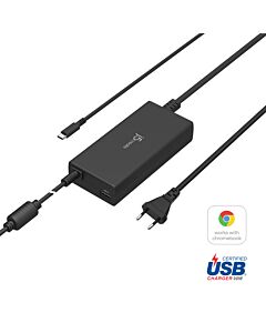 j5create JUP2290C-EN 100W PD USB-C® Super Charger - EU, Black, includes 1.2 m cable JUP2290C-FN