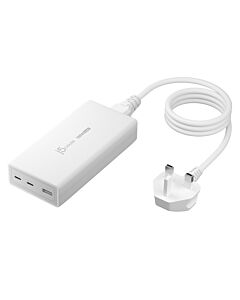 j5create JUP37185W 185W GaN PD 3.1 USB-C® 3-Port Charger-UK, Black JUP37185W-FN