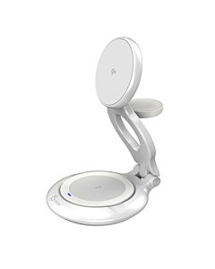 j5create Qi2 3-in-1 Magnetic Foldable Wireless Charging Station JUPW3415-N