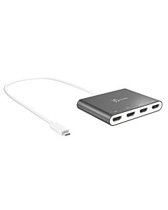 j5create JCA366-N USB-C™ to 4-Port HDMI™ Multi-Monitor Adapter, Silver JCA366-N