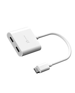 j5create USB-C to Dual USB-C with Video or Power Delivery JCA164-N