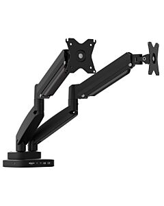 j5create JTSA302 Ergonomic Dual-Monitor Mount with Docking Station, Black JTSA302-N