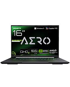 GIGABYTE AERO X16 Gaming Laptop - Copilot+ PC, 16", 165Hz WQXGA, Ryzen AI 7 350, RTX 5060, 16GB DDR5 5200MHz, 1TB Gen4 SSD, Windows 11 Home, 2 Year Warranty, Dolby Atmos, AERO X16 1VH93UKC94AH