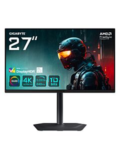 GIGABYTE MO27U2 OLED 4K UHD Gaming Monitor - 3840 x 2160, 240Hz, 0.03ms, 1000 cd/m², Display HDR True Black 400, HDMI 2.1, Displayport 1.4 MO27U2-EK