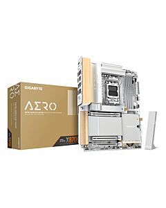 GIGABYTE X870E AERO X3D WOOD Motherboard - Supports AMD Ryzen 9000 CPUs, 16+2+2 Phases Digital VRM, up to 9000Hz DDR5 (OC), 2xPCIe 5.0 + 2xPCIe 4.0, Wi-Fi 7, 5GbE LAN, USB 4 X870E AERO X3D WOOD