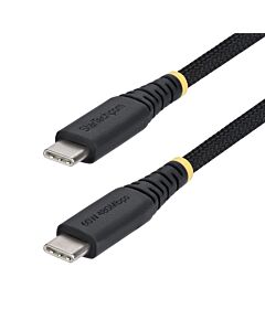 StarTech.com 1m (3ft) USB-C Charging Cable, 60W (3A) PD, Dual-Layer Braided Nylon/TPE Jacket, Rugged USB C Charging Cord, USB 2.0 Laptop Charger Cable USB2CC1MNCBR