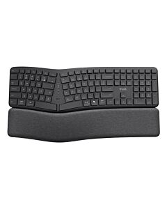 Trust Keyra Ergonomic multidevice wireless keyboard - Black 25707
