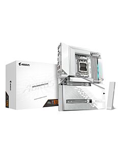 GIGABYTE X870 AORUS STEALTH ICE Motherboard - Supports AMD Ryzen 9000 CPUs, 16+2+2 Phases Digital VRM, up to 8200Hz DDR5 (OC), 2xPCIe 5.0 + 2xPCIe 4.0, Wi-Fi 7, 5 GbE LAN, USB 4 X870 AORUS STEALTH ICE