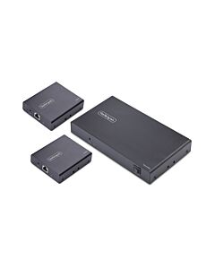 StarTech.com 4-Port HDMI Extender and Splitter Over CAT6, 4K 60Hz, Up to 230ft (70m), 1x4 HDMI over Ethernet Distribution Kit with IR and Power Over Cable