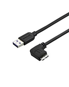 StarTech.com Slim Micro USB 3.0 Cable - M/M - Right-Angle Micro-USB - 0.5m (20in) USB3AU50CMRS