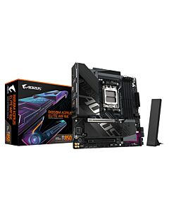GIGABYTE B850M AORUS ELITE WIFI6E Motherboard - AMD Ryzen 9000 Series CPUs, 12+2+2 Phases Digital VRM, up to 8200MHz DDR5 (OC), 1xPCIe 5.0 + 1xPCIe 4.0 M.2, WIFI 6E, 2.5GbE LAN, USB 3.2 Gen 2 B850M AORUS ELITE WIFI6E