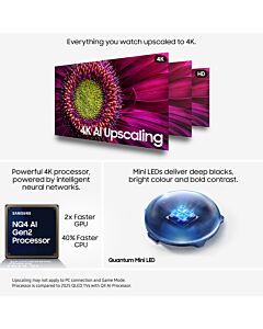 Samsung 2025 QN80F 65" 4K NEO QLED HDR Smart TV 165.1 cm (65") 4K Ultra HD Wi-Fi Silver QE65QN80FAUXXU