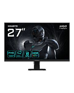 GIGABYTE GS27F2 27" FHD Gaming Monitor - 1920 x 1080, 240Hz, 1ms, 300 cd/m², FreeSync, HDR Ready, HDMI 2.0, Displayport 1.4 GS27F2-EK