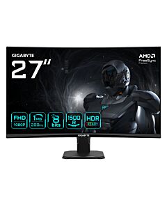 GIGABYTE GS27FCA 27" FHD Curved Gaming Monitor - 1920 x 1080, 200Hz, 1, 250 cd/m², FreeSync Premium, HDR Ready, HDMI 2.0, Displayport 1.4 GS27FCA