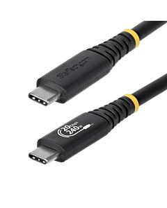 StarTech.com 2m (6ft) USB4 Cable, 20Gbps, USB-IF  USB-C Cable, 240W PD EPR, 4K 120Hz DP 1.4, TPE Jacket, Black USB-C Cord CC2M20GUSB4TP