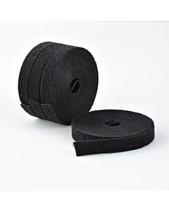 StarTech.com 4-pack 15ft (4.6m) Hook and Loop Roll, 0.5in Wide, Black, Cut-to-Size Reusable Cable Ties, Fastener Tape, Adjustable Fabric Wraps, Bulk Roll HKLP15054PK