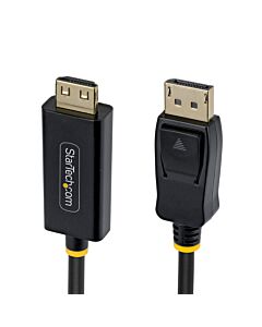 StarTech.com 1m DisplayPort to HDMI Adapter Cable with Gripping Connectors, 4K 60Hz, HDR, Uni-Directional DP to HDMI Video Converter, DP Desktop to HDMI Monitor 1M-DP-HDMI-4K60-GR