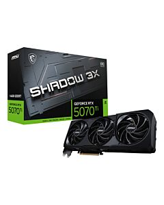 MSI GeForce RTX 5070 Ti 16G SHADOW 3X OC NVIDIA 16 GB GDDR7 4711377317184