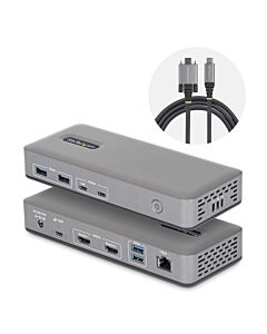 StarTech.com Dual-Monitor USB-C Docking Station, HDMI, 4K 60Hz, 100W Laptop Charging, 1GbE, Driverless, Multi-Monitor Dock For Windows 196UE-USBC-DOCK