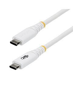 StarTech.com 2m (6ft) USB-C Charging Cable, Durable and Ultra-Flexible, 240W (5A) PD EPR, USB 2.0 Laptop Charger Cable, USB-IF , Rugged USB-C Charging Cord - White S2CEPR2MW-USB-CABLE