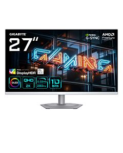 GIGABYTE MO27Q2A ICE 27” OLED 2K QHD Gaming Monitor - 2560 x 1440, 280Hz, 0.03ms, 250 cd/m², FreeSync Premium Pro, DisplayHDR True Black 400, HDMI 2.1, Displayport 1.4 MO27Q2A ICE-EK