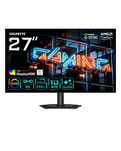 GIGABYTE MO27Q28GR 27” Glossy WOLED QHD Gaming Monitor - 2560 x 1440, 280Hz, 0.03ms, 335 cd/m², Display HDR True Black 500, HDMI 2.1, Displayport 1.4 MO27Q28GR-EK