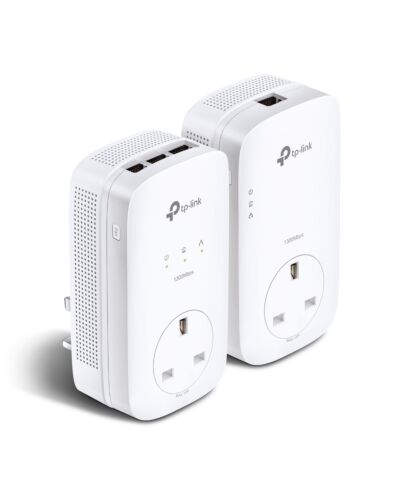 TP-Link AV1300 3-Port Gigabit Passthrough Powerline Starter Kit