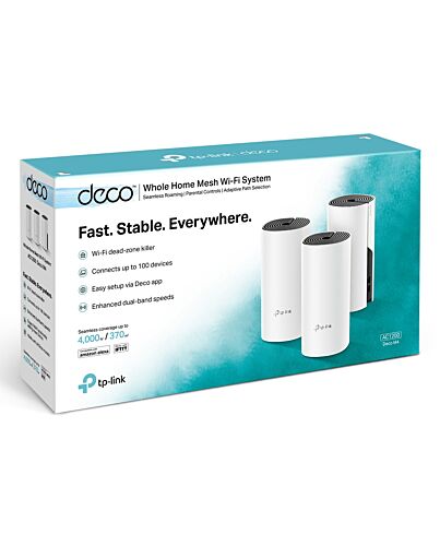 TP-Link AC1200 Whole-Home Mesh Wi-Fi System(3-pack) DECO M4(3-PACK)