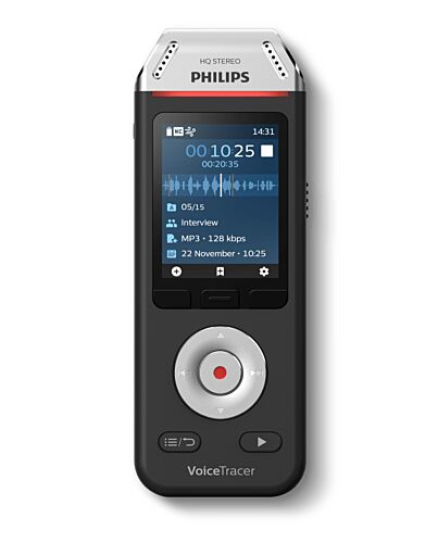 Philips Voice Tracer DVT2110/00 dictaphone Flash card Black, Chrome