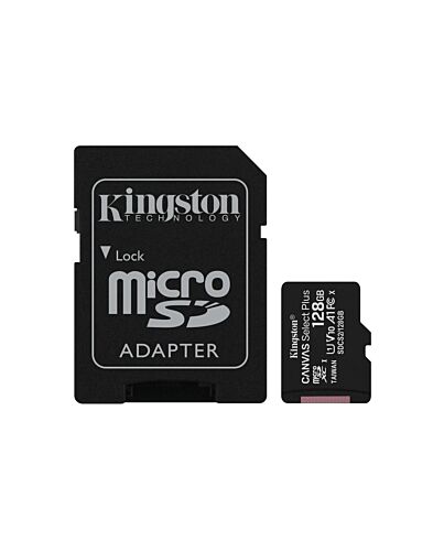 Kingston Technology Canvas Select 128GB micSDXC Plus 100R A1 C10 Card + ADP