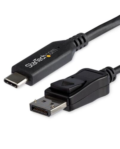 StarTech.com 6ft/1.8m USB C to DisplayPort 1.4 Cable - 4K/5K/8K USB Type-C to DP 1.4 Alt e Video Adapter Converter - HBR3/HDR/DSC - 8K 60Hz DP Monitor Cable for USB-C/Thunderbolt 3 CDP2DP146B