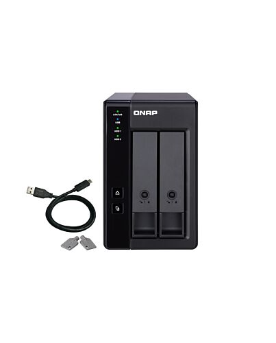 QNAP TR-002 HDD/SSD enclosure Black 2.5/3.5
