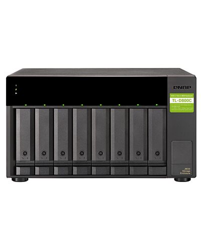 QNAP TL-D800C HDD/SSD enclosure Black 2.5/3.5