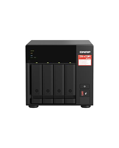 QNAP TS-473A NAS Tower Ryzen Embedded V1500B 8 GB DDR4 16 TB HDD QNAP Turbo System Black